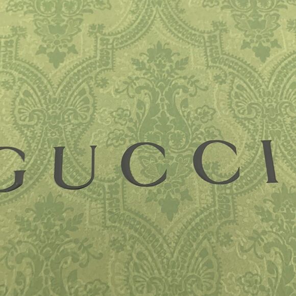 Gucci Empty 10” Square Embossed Green Thin Gift Box Authentic Replacement 10”x10 - Picture 3 of 7